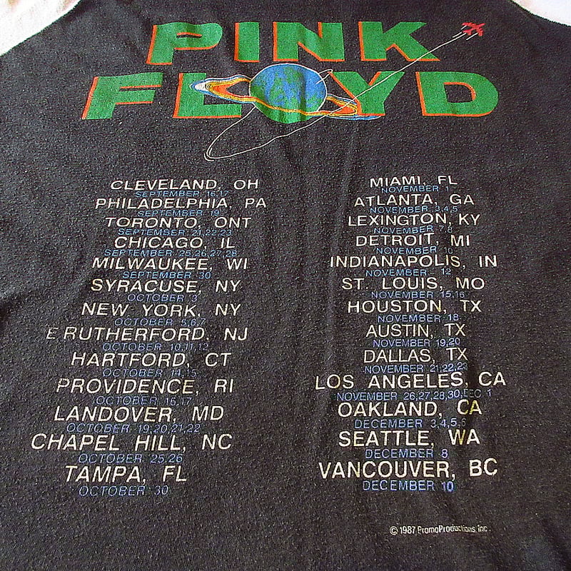 ビンテージ80's○PINK FLOYDラグランTシャツsize L○240505j5-m-t