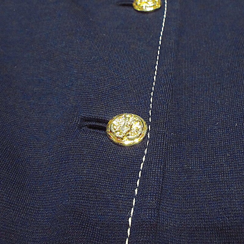 ビンテージ70's○Butte Knitレディーステーラードジャケット紺