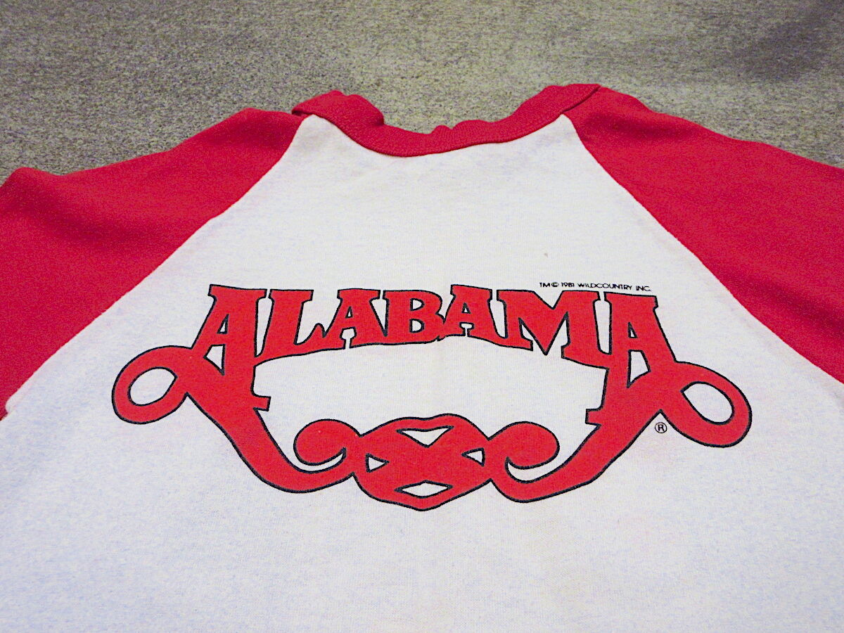 ビンテージ80's○ALABAMAキッズ両面プリントラグランツアーT