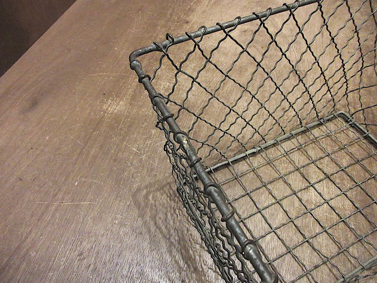 ビンテージ○メタルワイヤーバスケット○251106z6-bxs金属バスケット