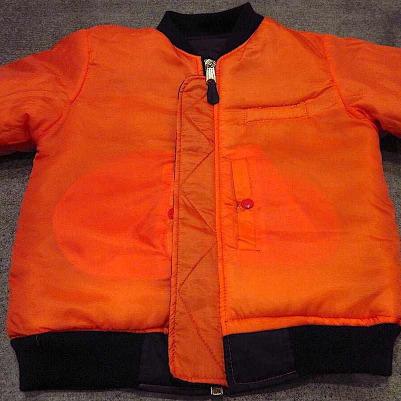 ビンテージ○キッズリバーシブルMA-1タイプジャケット黒size L