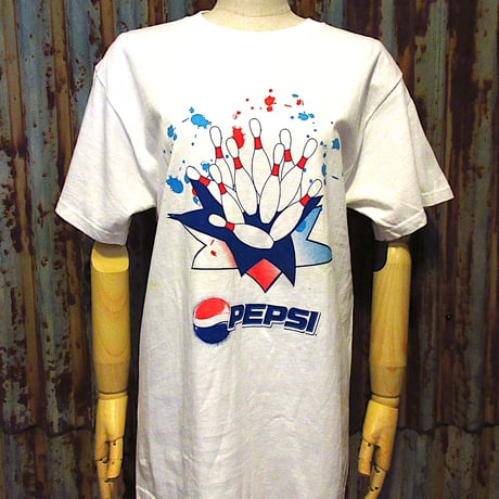 80s US古着　PEPSIペプシ　　ベースボールシャツ　L〜XLホワイト 80s US古着 PEPSIペプシ ベースボールシャツ L〜XLホワイト 80s