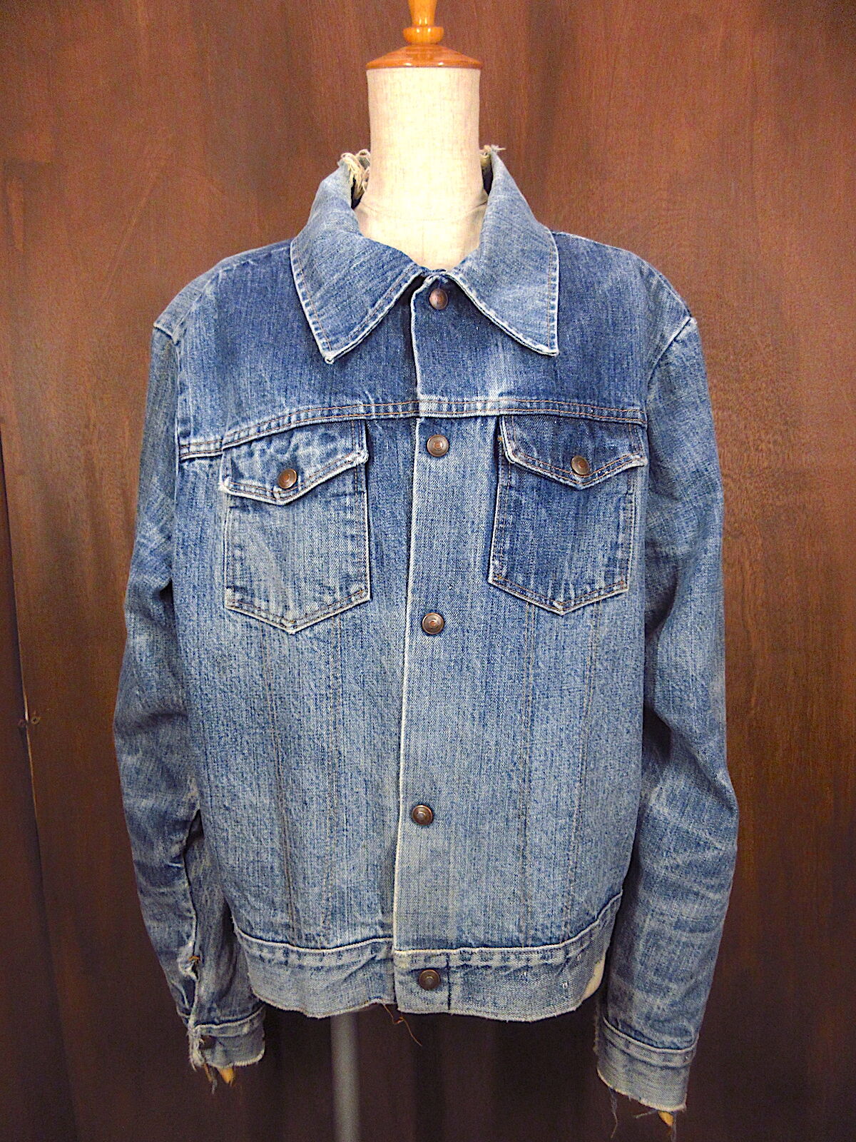 Lee　0424　Gジャン　リー　 濃紺　デニムジャケット M　ビンテージ 美品 ビンテージ70's○デニムジャケット○230514m2-m-jk-dnmアウターG