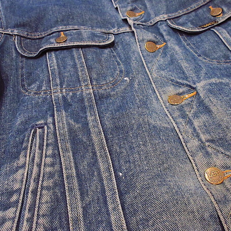 ビンテージ80's○Lee Storm Rider裏地ブランケットデニムジャケット