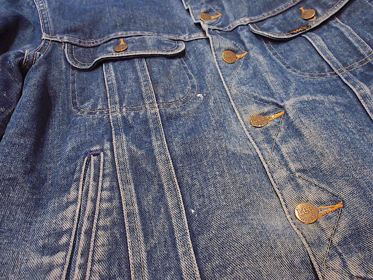 ビンテージ80's○Lee Storm Rider裏地ブランケットデニムジャケット
