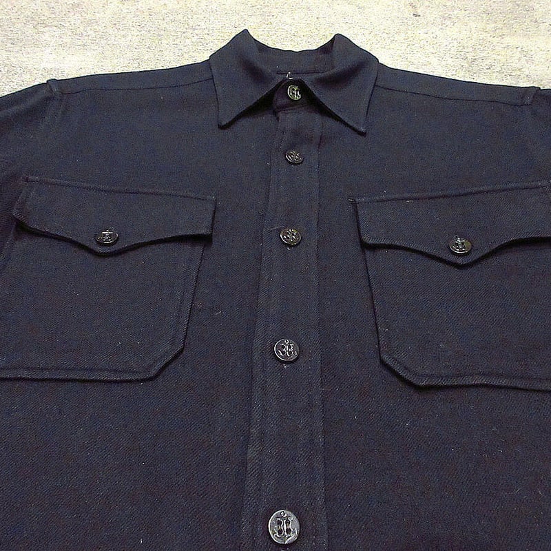 ビンテージ50's○U.S.NAVY CPOシャツsize 14 1/2○220215s8-m