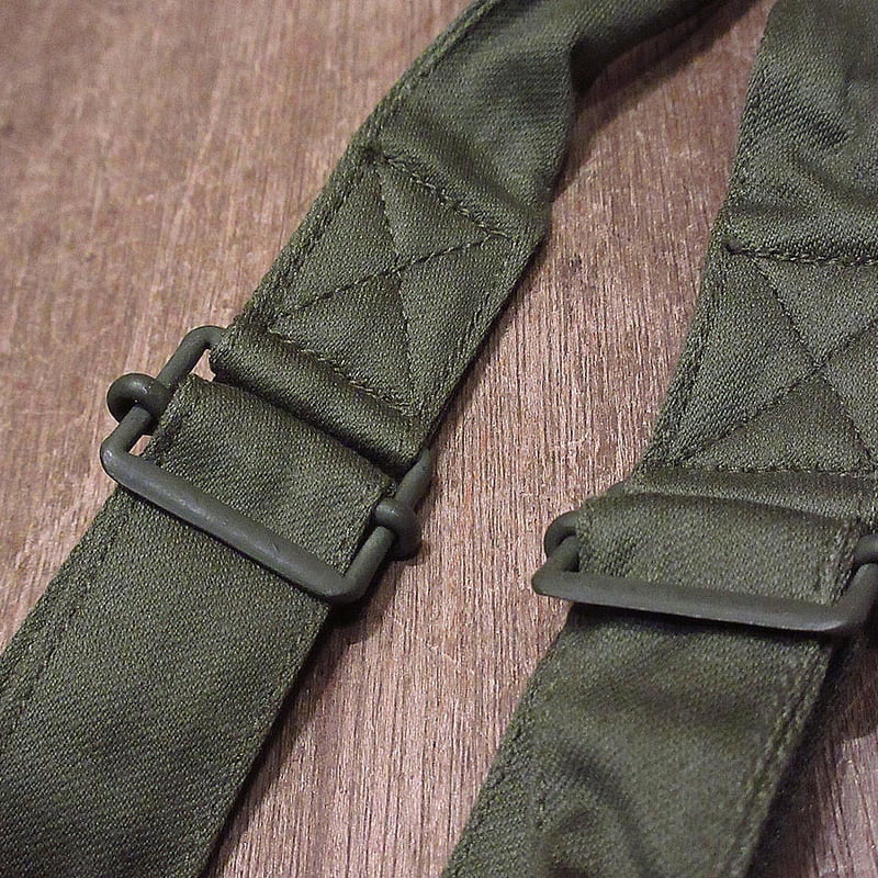 ビンテージ70's○DEADSTOCKフランス軍ボタン留めサスペンダー