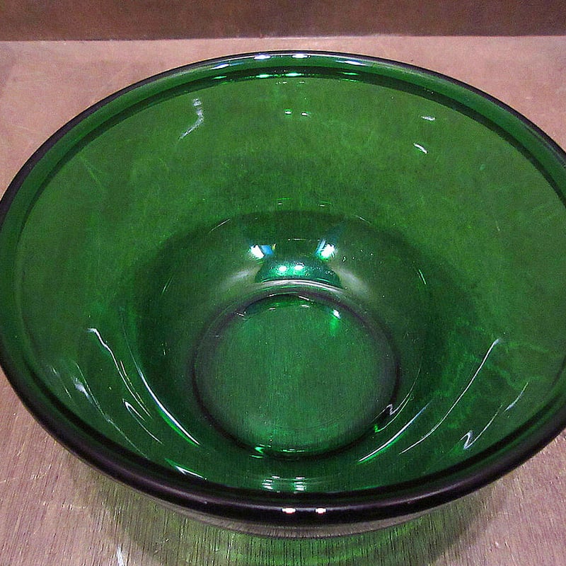ビンテージ○ガラスボウル緑○220304s3-tbwr食器アウトドアグリーン