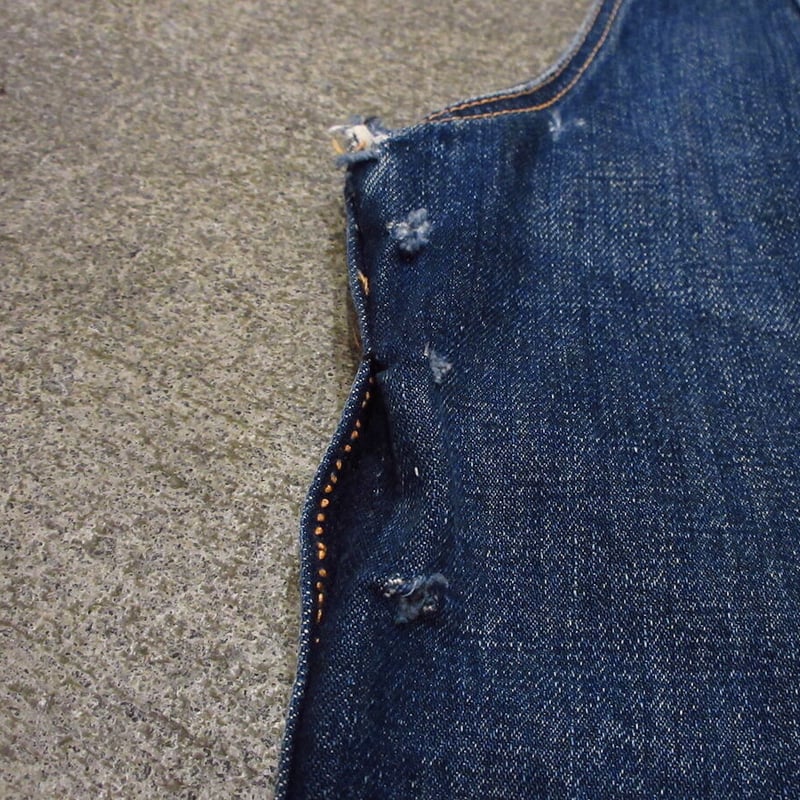 ビンテージ60's○Levi's 557デニムカットオフデニムベストカスタムBIG