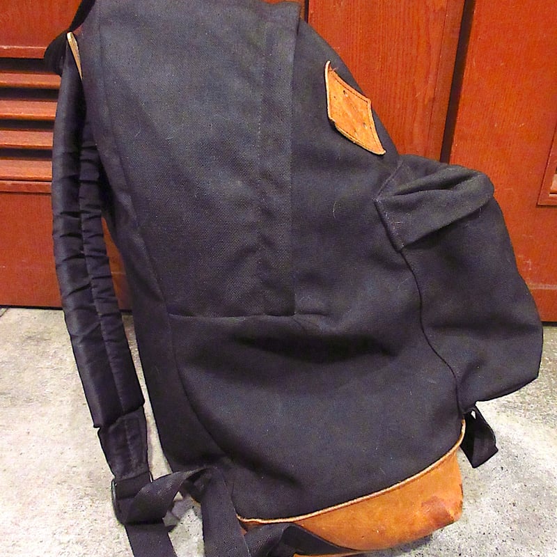 ビンテージ90's○EASTPAKボトムレザーバックパック黒○240516c5