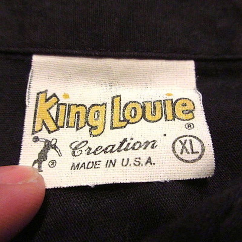 ビンテージ70's○King Louieボウリングシャツ黒sizeXL○200530s3