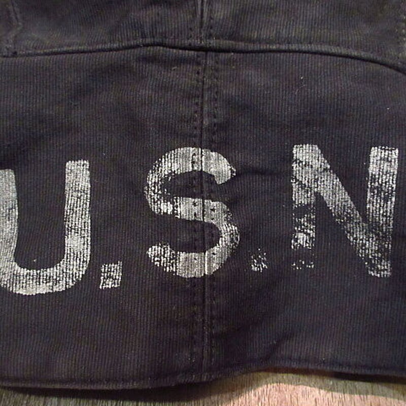 40s US NAVY レア　キャップ ビンテージ40's○U.S.NAVY N-1デッキキャップ紺7○201025n2-m-cp