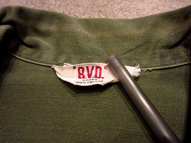 ビンテージ50's○B.V.D. ミリタリーユーティリティシャツ ビンテージ50's○B.V.D. ミリタリーユーティリティシャツ