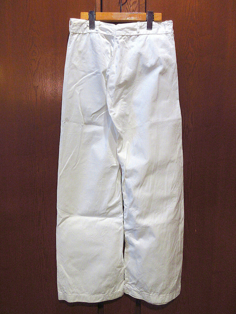 ビンテージ60's○U.S.NAVY seafarerボタンフライセーラーパンツ白W76cm
