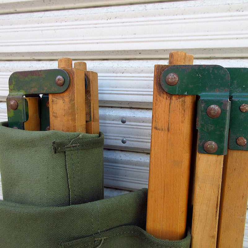 ビンテージ○ミリタリーフォールディングコット○210720j3-otdeqp USA