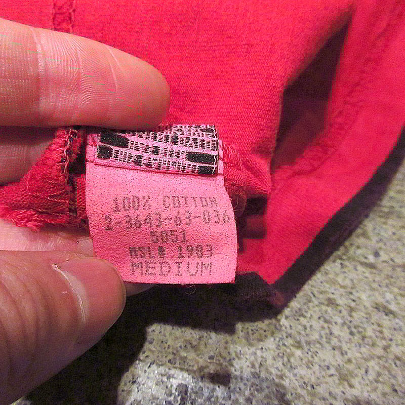 ビンテージ90's○N.Y.L.半袖ボーダーTシャツ赤×黒size M