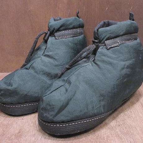ビンテージ90's●Eddie Bauerレディースダウンルームシューズ深緑●250105j3-m-oshs-25cm古着1990sエディバウアー