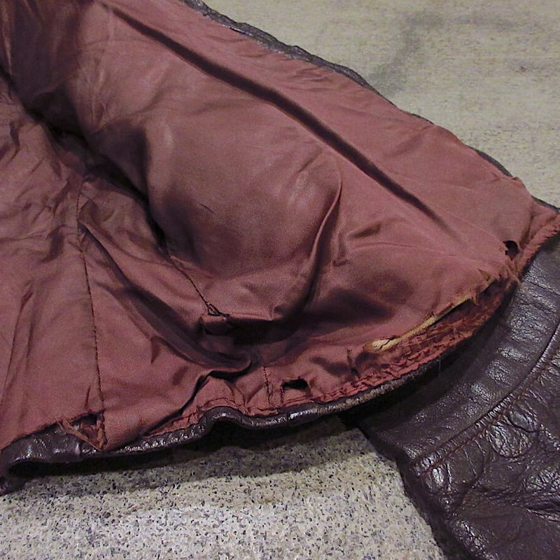 ビンテージ40's○AMERICAN SPORTSWEAR CO.レザースポーツジャケット茶○