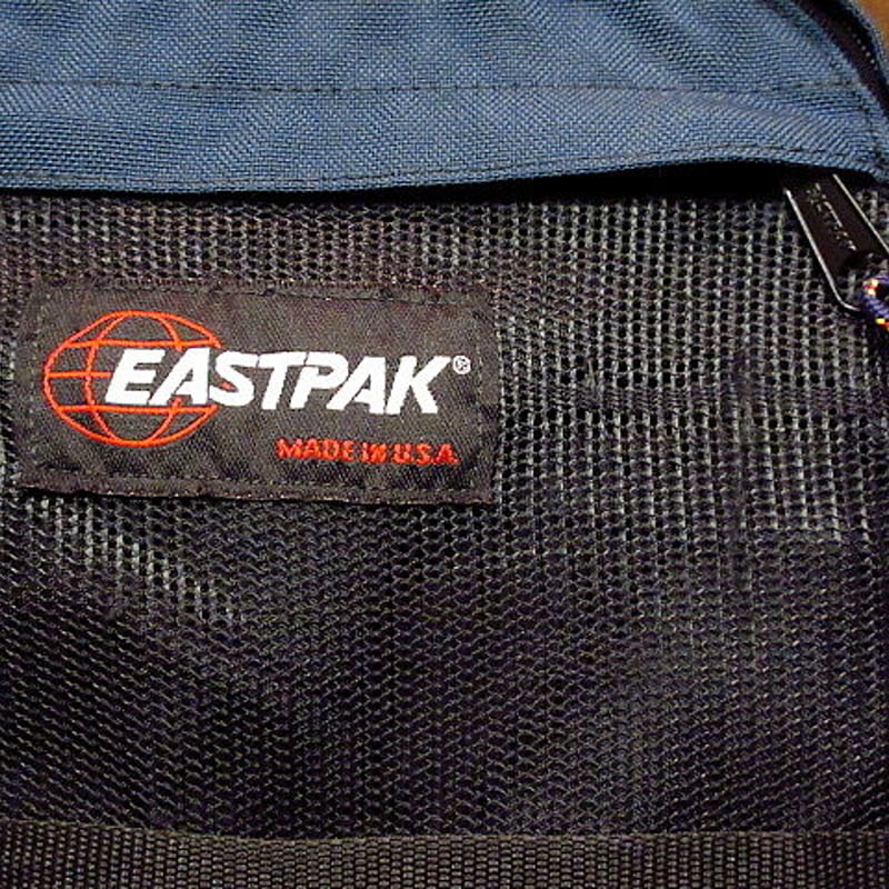 MADE IN U.S.A. EASTPAK ボトムレザーバックパック紺○201021n4-b
