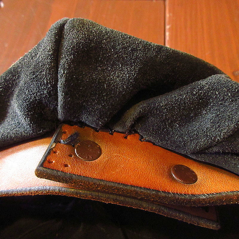 ビンテージ60's70's○8パネルスエードキャスケットsize XL○240505j2-m-