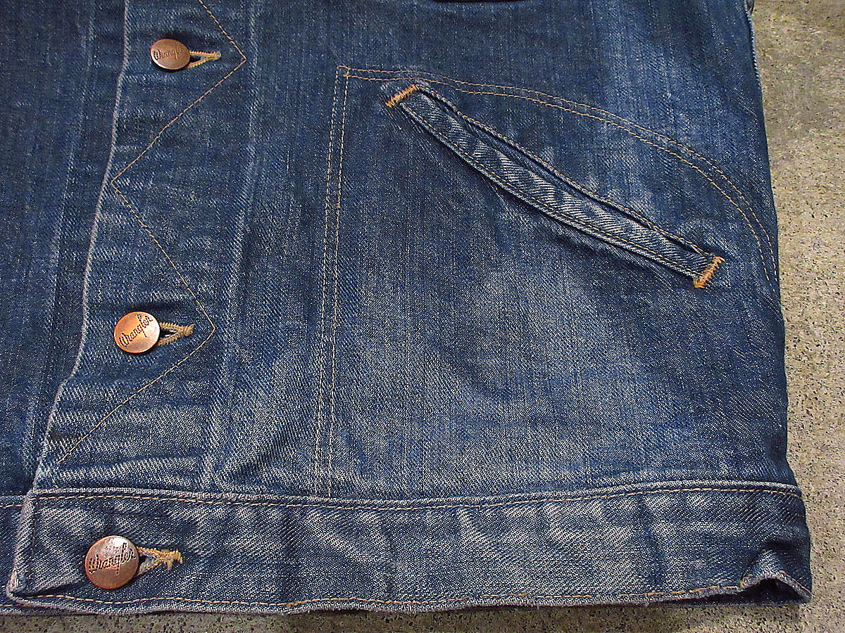 ビンテージ60's○Wrangler 24MJデニムジャケットsize 40