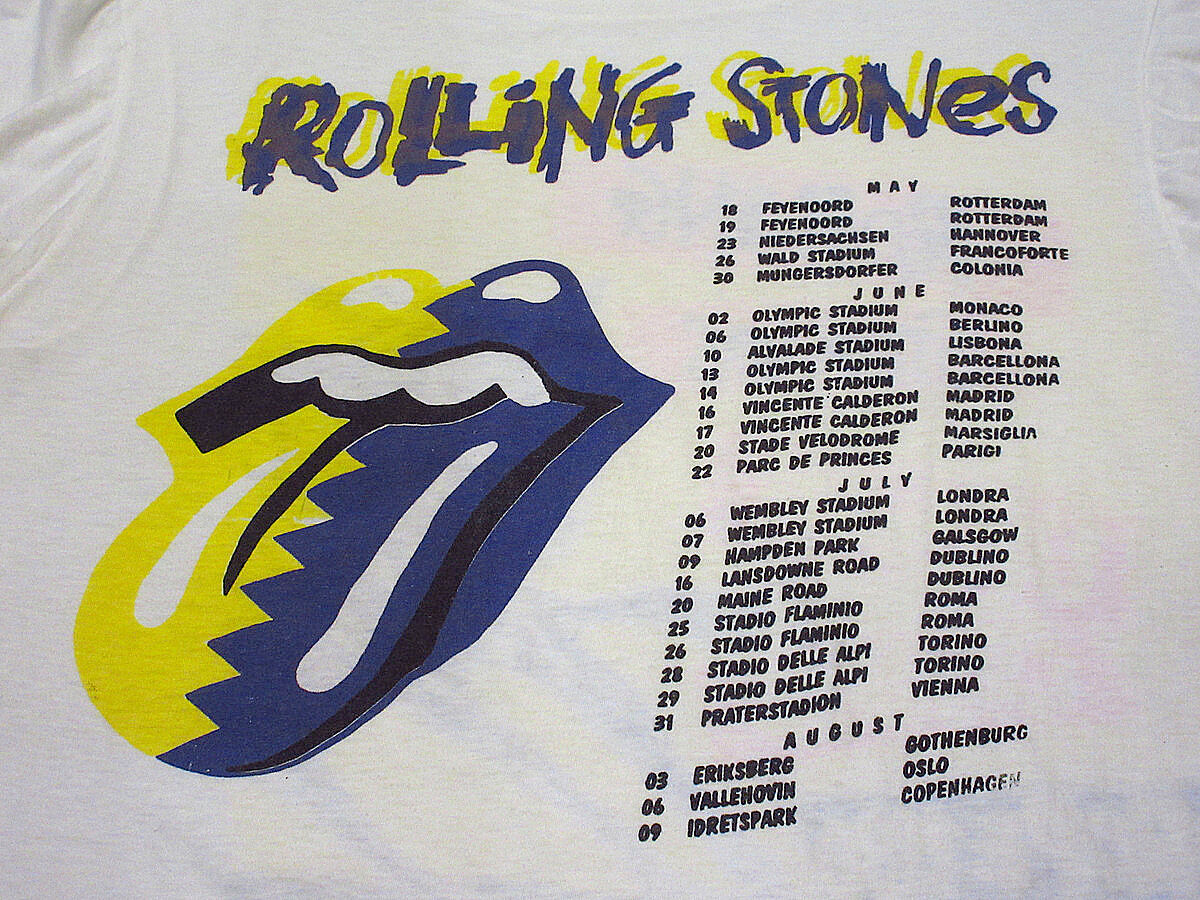 ビンテージ90's○THE ROLLING STONES 1990年ツアーTシャツsize X