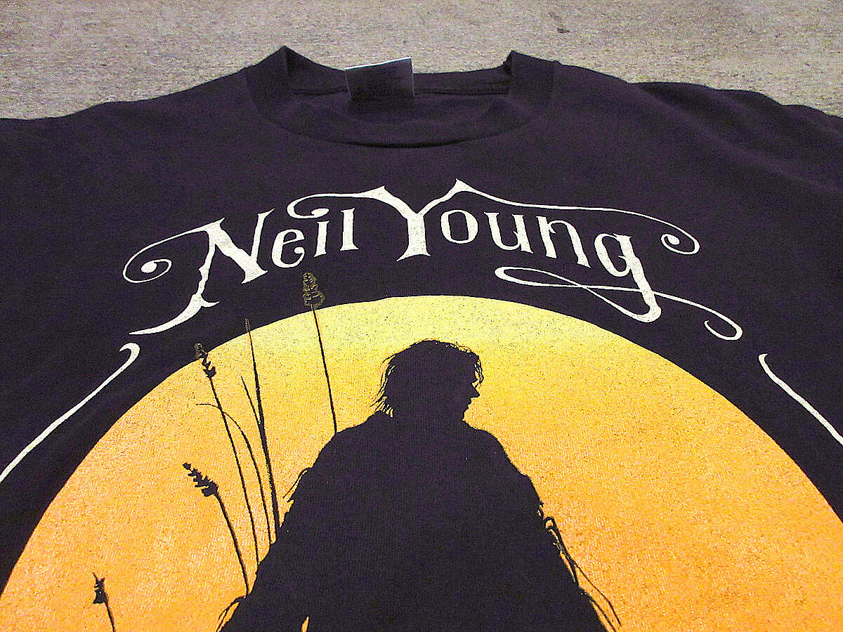 ビンテージ90's○NEIL YOUNG SOLO 1992年ツアーTシャツ黒size L○2