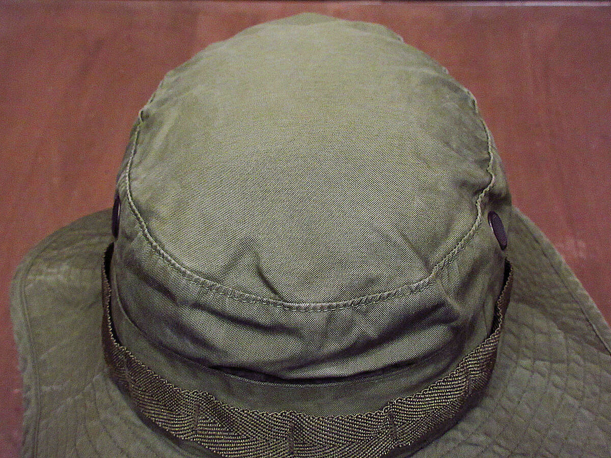 米軍実物　60's ジャングルハット　　ノンリップポプリン ビンテージ60's○U.S.ARMYブーニーハット○220707k3-m-ht-ot 1960