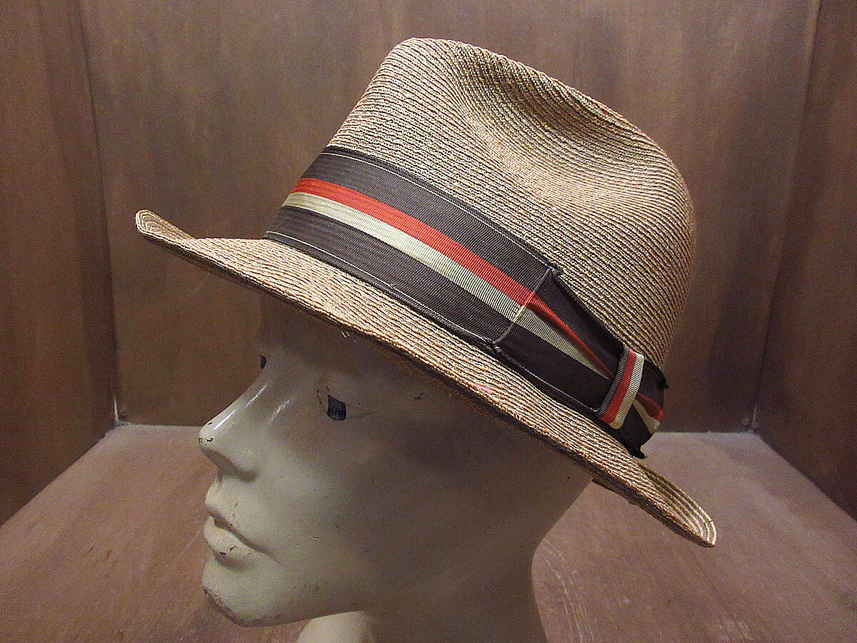 ビンテージ60's○Churchillストローハットsize 7 1/4○230426i5-m ビンテージ60's○Churchillストローハットsize 7 1/4○230426i5-m