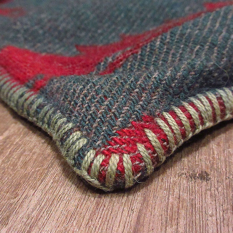 超レア　ビンテージ　ラルフ・ローレン　クッションカバー ビンテージ○Ralph Laurenネイティブ柄ウールクッションカバー