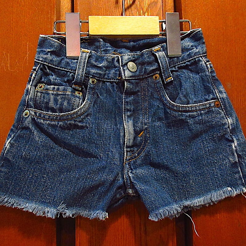 ビンテージ70's○Levi's 302-0117キッズカットオフデニムショーツ実寸
