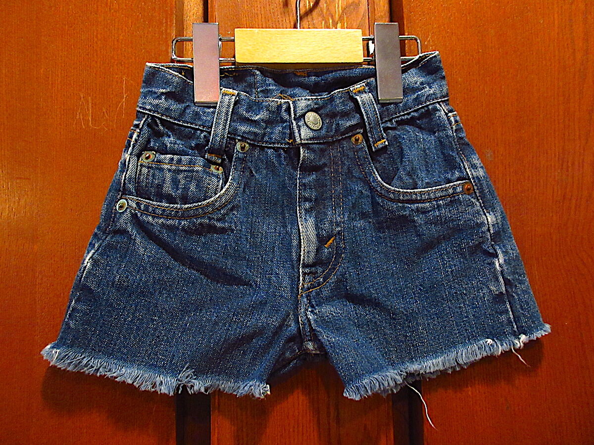 ビンテージ70's○Levi's 302-0117キッズカットオフデニムショーツ実寸