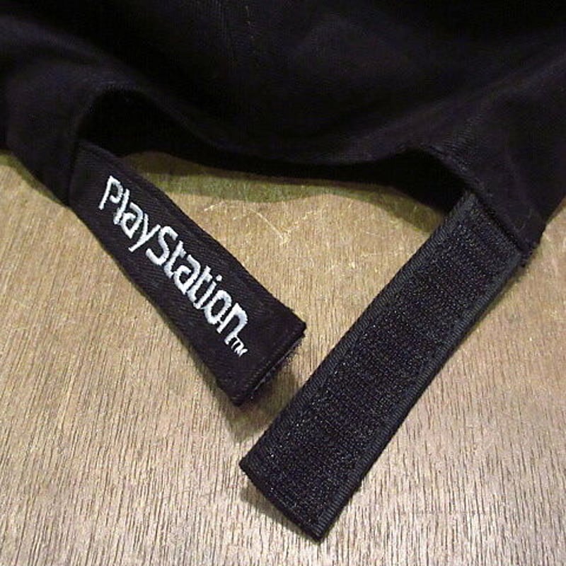 ビンテージ90's○DEADSTOCK PlayStation刺繍キャップ黒○201220n5