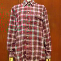 ビンテージ70’s●VIYELLAチェックウール×コットン長袖シャツsize M●230403k1-m-lssh-wl 1970sトップスメンズ古着