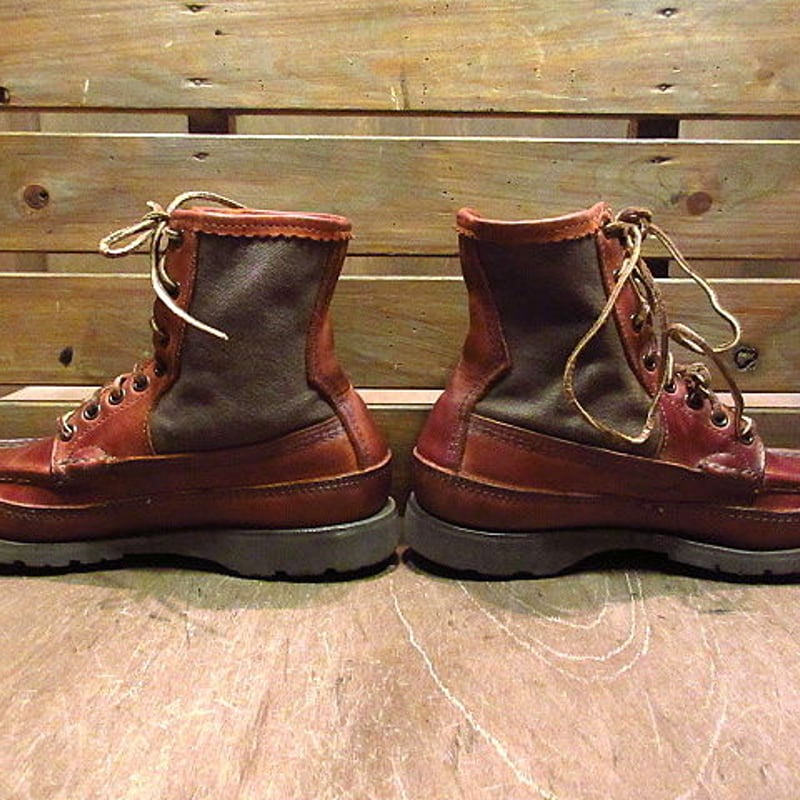 ビンテージ○W.C.RUSSELL MOCCASIN Co.レディースキャンバス×レザー