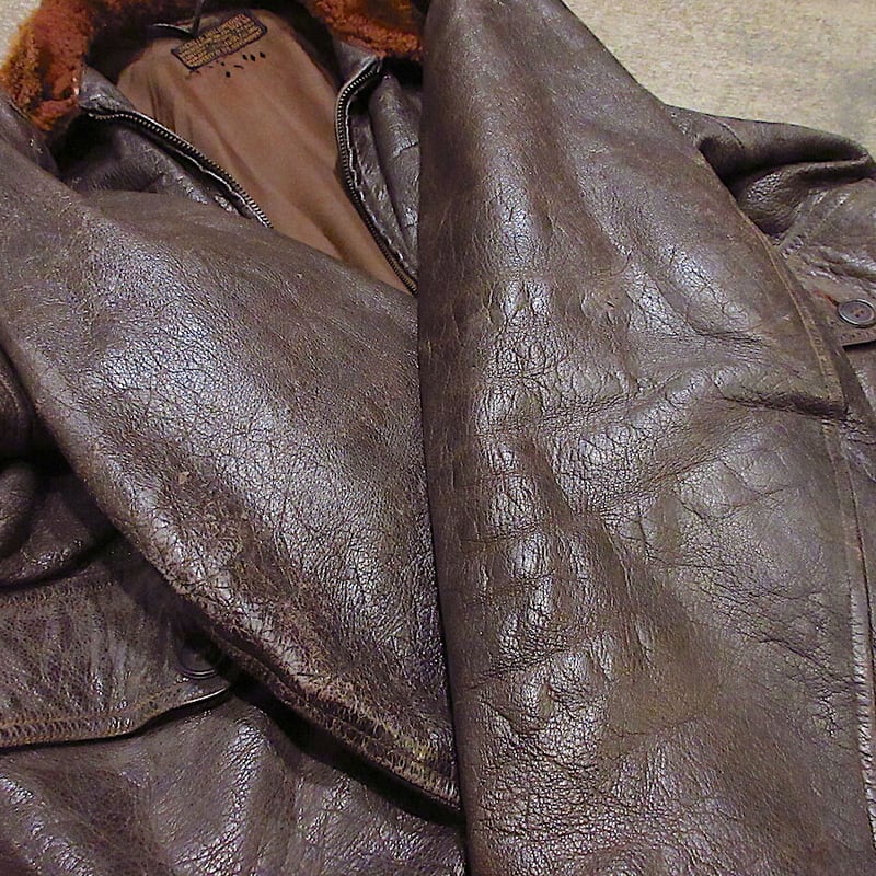 ビンテージ40's○U.S.ARMY NAVY AN-J3Aフライトジャケットsize 38○