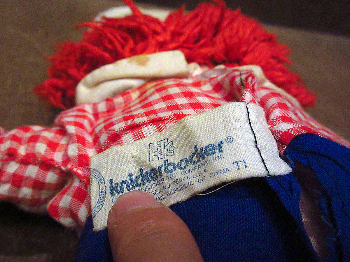 ビンテージ70's○Knickerbocker RAGGEDY ANDYドール○221216s