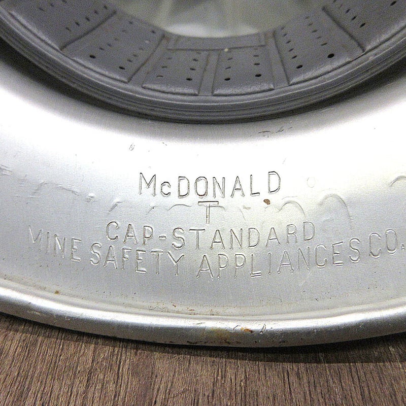 ビンテージ○McDONALD吊り天井アルミヘルメットシルバー○230920j1