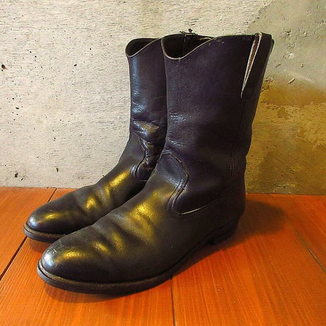 ビンテージ70’s80’s●HY-TESTエンジニアブーツ黒size 10D●230915k7-m-bt-28cm 1970s1980sレザー革製ワークブーツ