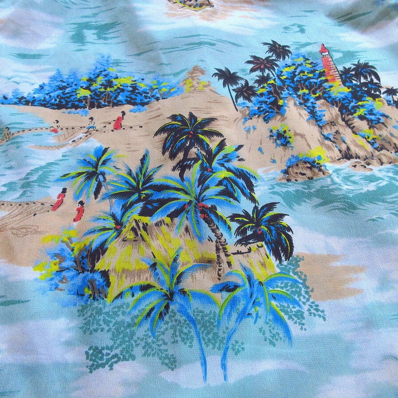 ビンテージ70's○Vancortハワイアンシャツsize L○230804k1-m