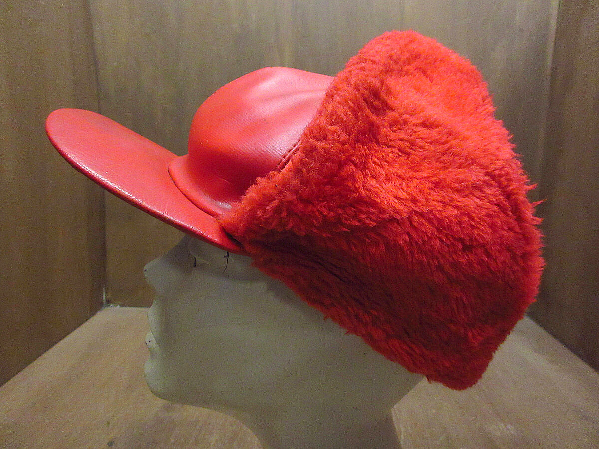 ビンテージ フライトキャップ 本革 ムートン レバー 古着 美品