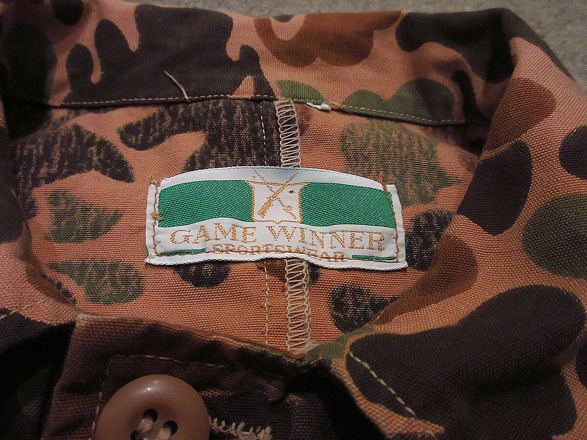 ビンテージ70's80's○GAME WINNER SPORTSWEARダックハンターカモハン