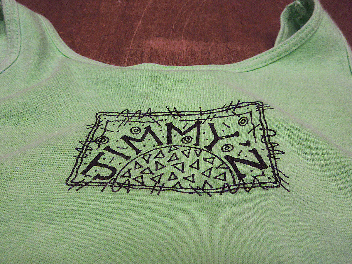 ビンテージ90's○DEADSTOCK JIMMY'Zボーイズコットンタンクトップ黄緑
