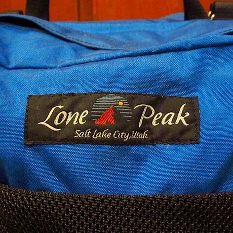 ビンテージ80's●Lone Peakナイロンサイクリングバッグ青●200917s8-bag-ot サドルバッグ自転車用カバンアウトドア