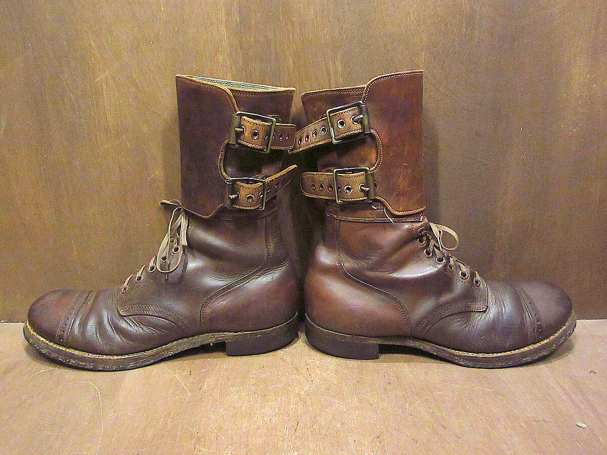 ビンテージ40's○U.S.ARMY M-43 2バックルコンバットブーツ茶size 7D○2