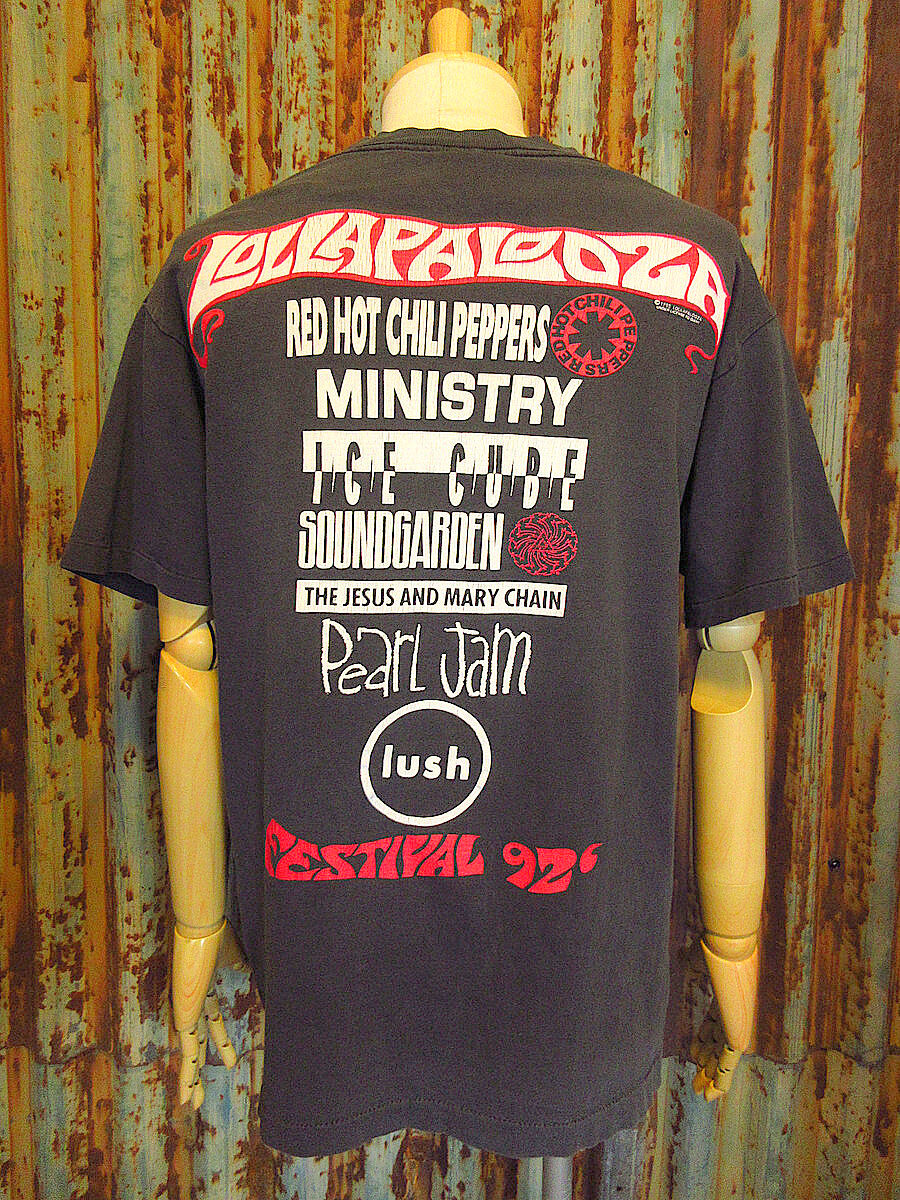 Lollapalooza ビンテージ加工Tシャツ ✨️新品タグ付き✨️ 1991年 USA製 LOLLAPALOOZA - JANE'S ADDICTION NINE INCH NAILS