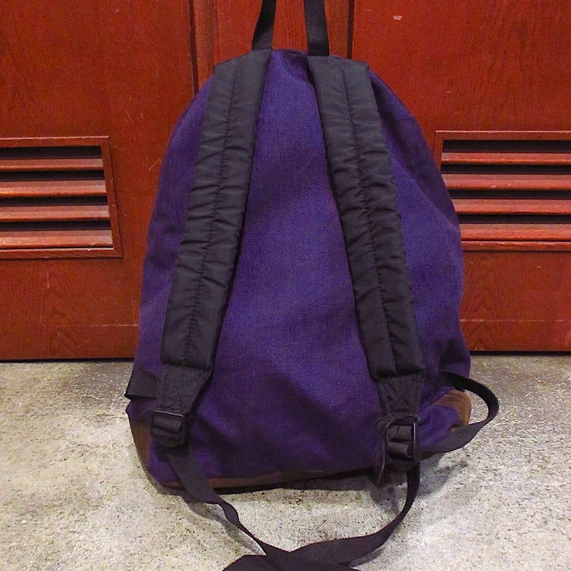 ビンテージ○JANSPORTボトムレザーバックパック紫○220921c4-bag