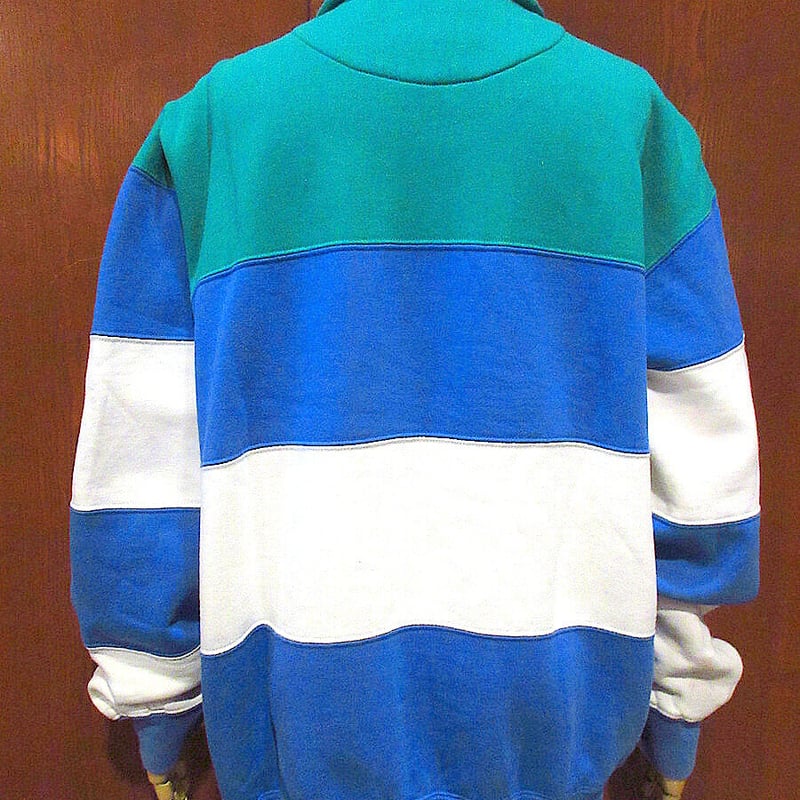 ビンテージ90's○norsport襟付きハーフジップ裏起毛ボーダー ビンテージ90's○norsport襟付きハーフジップ裏起毛ボーダー