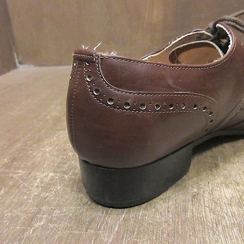 ビンテージ○NUNN-BUSHレザーウイングチップシューズ茶size 9 1/2