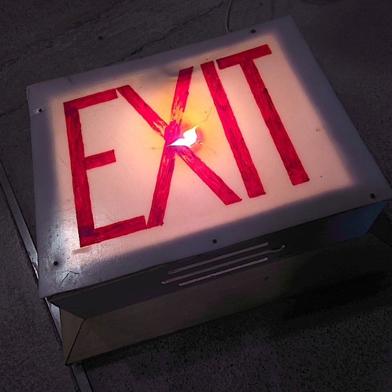 ビンテージ○EXITサインライト○231120m2-lmp店舗看板照明インテリア